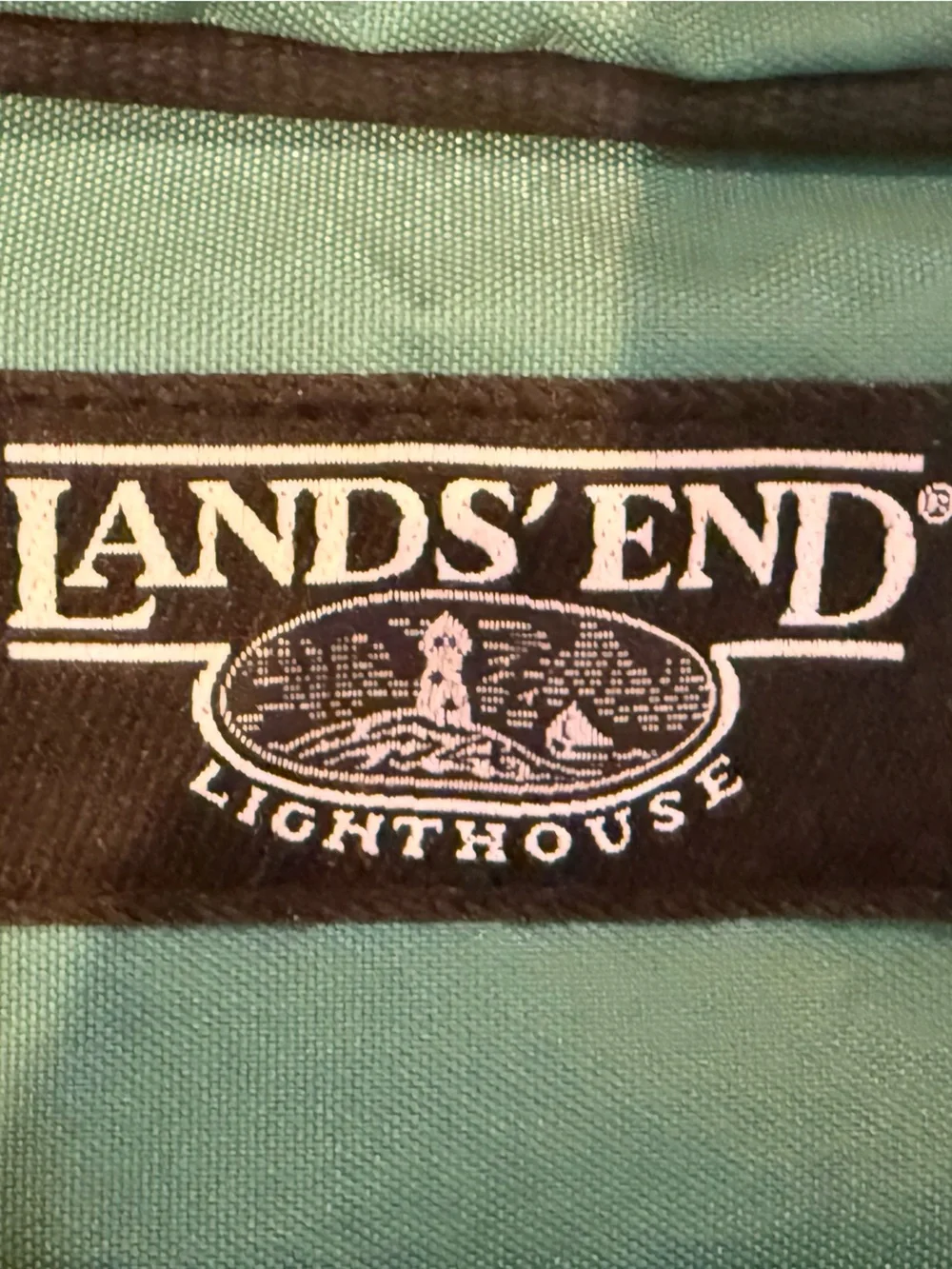 Lands' End Teal Laptop Briefcase with Black Trim